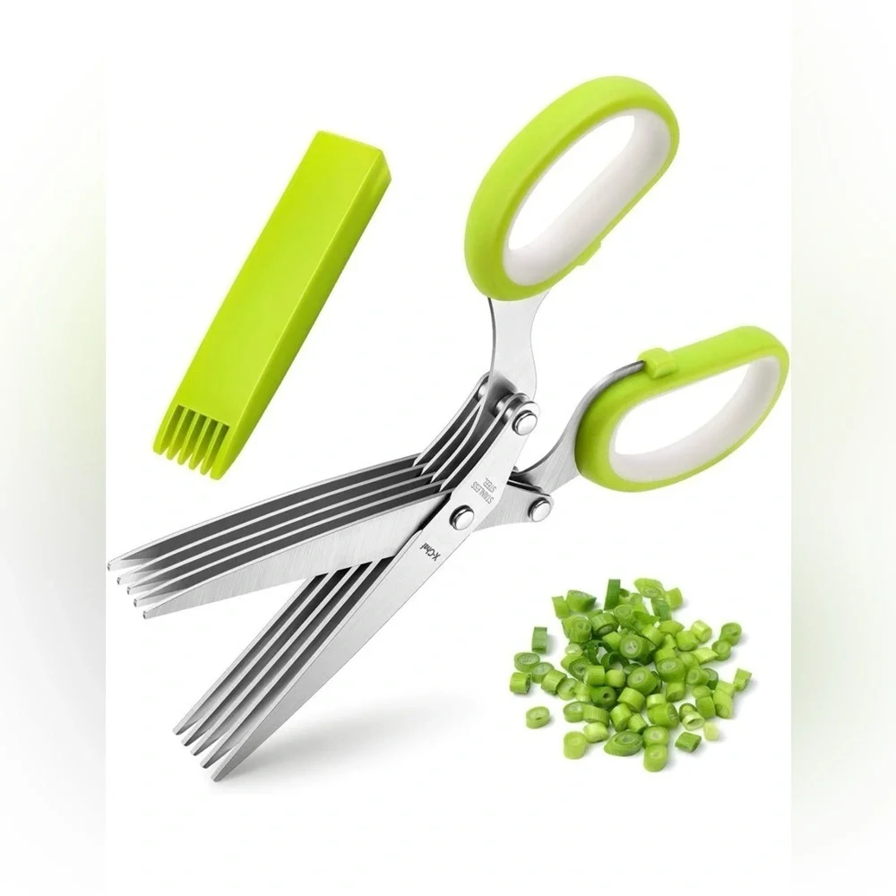 NWOT Kitchen Bundle- 2 Clever Tongs Silicone Spatula Tongs & Herb Scissors